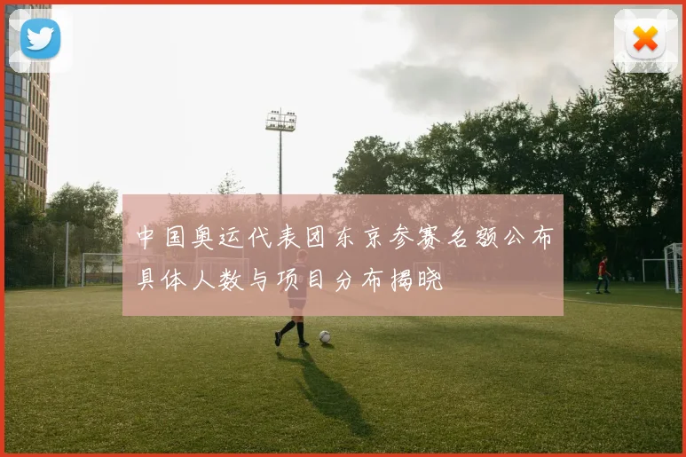 中国奥运代表团东京参赛名额公布具体人数与项目分布揭晓