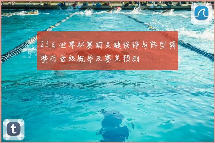 23日世界杯赛前关键伤停与阵型调整对晋级概率及赛果预测