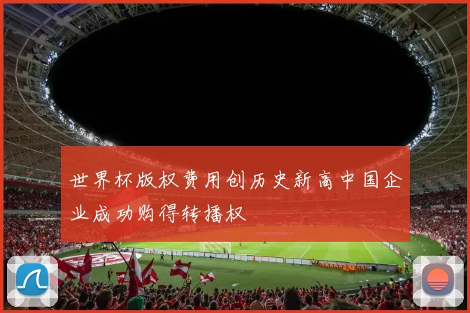 世界杯版权费用创历史新高中国企业成功购得转播权